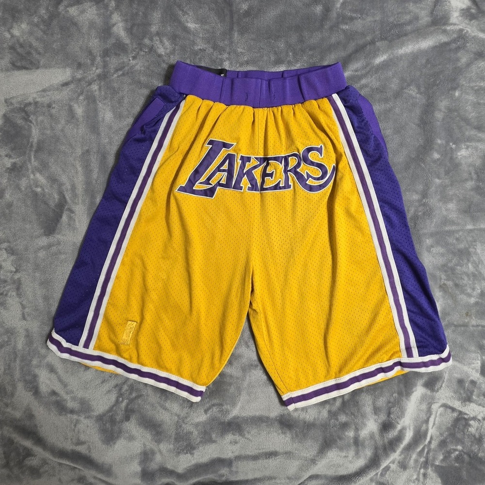 Los Angeles Lakers Shorts Mens 2XL Basketball Mesh Just Don 96-97 One Zip Broken